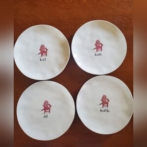 Rae Dunn Artisan Collection Set of 4 8" Plates